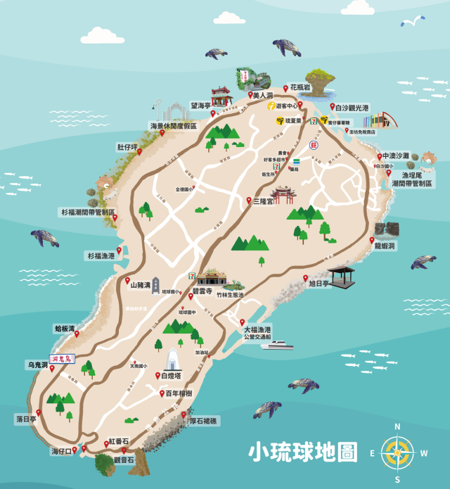 小琉球潛水地圖